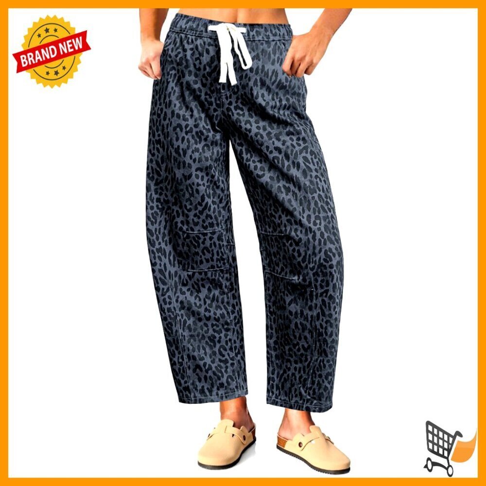Barrel Leg Jeans High Waisted Wide Leg Pull On Stretchy Denim Pants Y2K